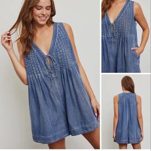 Mustard Seed Denim Romper